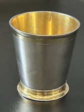 Teilvergoldeter Barock Silber Becher, 18 Jh wohl Baltikum