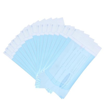 200 Stück Selbstversiegelnder Beutel Dentalbedarf Beutel Transparentfolie Blau 83 x 160 mm
