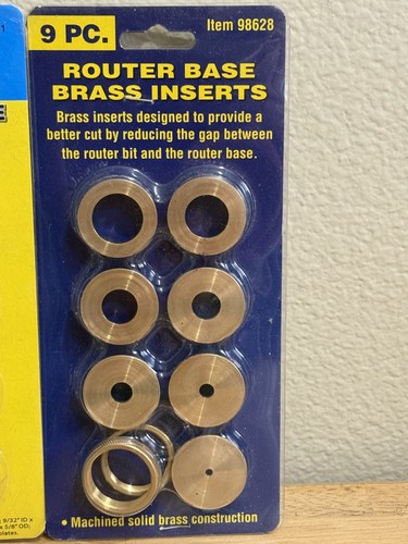 Router Template Guide Set & Base Brass inserts Porter-Cable Style Bushing - Picture 3 of 8