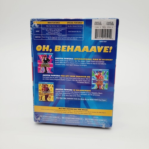 Austin Powers Collection Blu-ray 3 Movies Shagadelic Edition New Sealed - Imagen 2 de 4