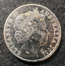 2001 AUSTRALIA 20c COIN - QUEEN ELIZABETH II/CENTENARY OF FEDERATION - VICTORIA