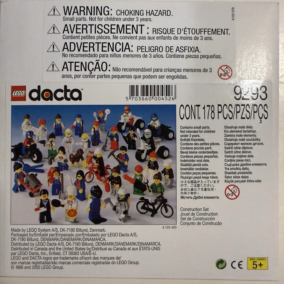 RARE LEGO 9293 Dacta Community Workers 30 LEGO Minifigures Completely Sealed - Image 3 of 4