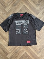 Supreme Spiderweb Black Football Jersey Spider Web Number 52 Size Small