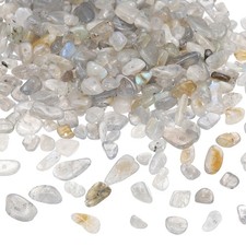 350Pcs Chip Stone Beads Crystals Gemstone for DIY Jewelry Making Gray