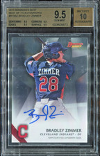 2015 Bowman's Best Bradley Zimmer Best of 2015 Auto #B15-BZ Baseball Indians