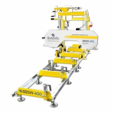 BAMATO Blockbandsäge BBSW-400 Kleinsägewerk Sägewerk 2,2kW 400V 3m Rollbahn