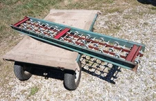 Antique Heavy Steel Roller Gravity Conveyor Section 1930s