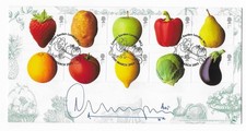 GB 2003 Fun Fruit & Veg FDC Signed Anthony Worral Thompson
