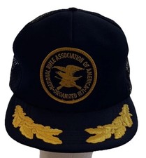 Vintage National Rifle Association Trucker Hat w/oak leaves Mesh Snapback NRA