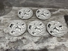 5 Ridgway Homemaker 8” Plates Ridgeway 1950s mid century pottery