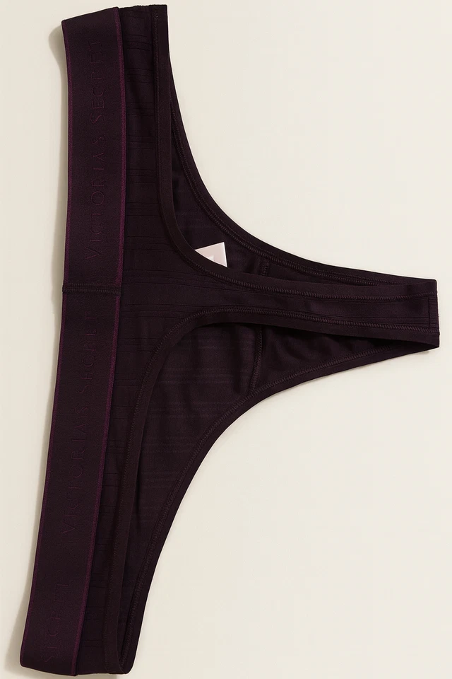 Victoria’s Secret Mujer Logo Tanga Panty | Rosa Blanco Borgoña Gris | M L Foto 2 de 4