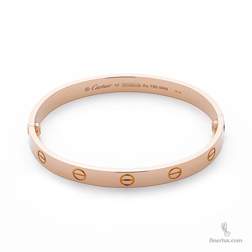 Cartier Love Bracelet 18k Rose Gold Size 17 Ref. B6067517