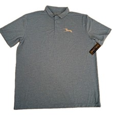 NWT Anetik Polo Shirt Mens 2XL Blue Performance UPF 30 Vint Tech Read