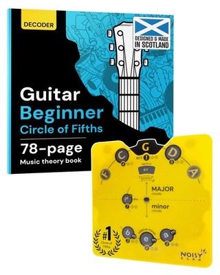 Guitar Circle of Fifths Wheel & Theory Book   Music Made Easy White 