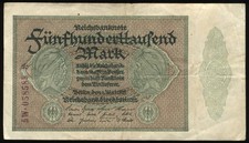 (F0667) Banknote Germany 500000 Mark 1923