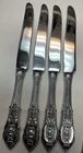 Rose Point by Wallace Sterling Silver Dinner  Knife Set 4pc 9 3/4” Knives