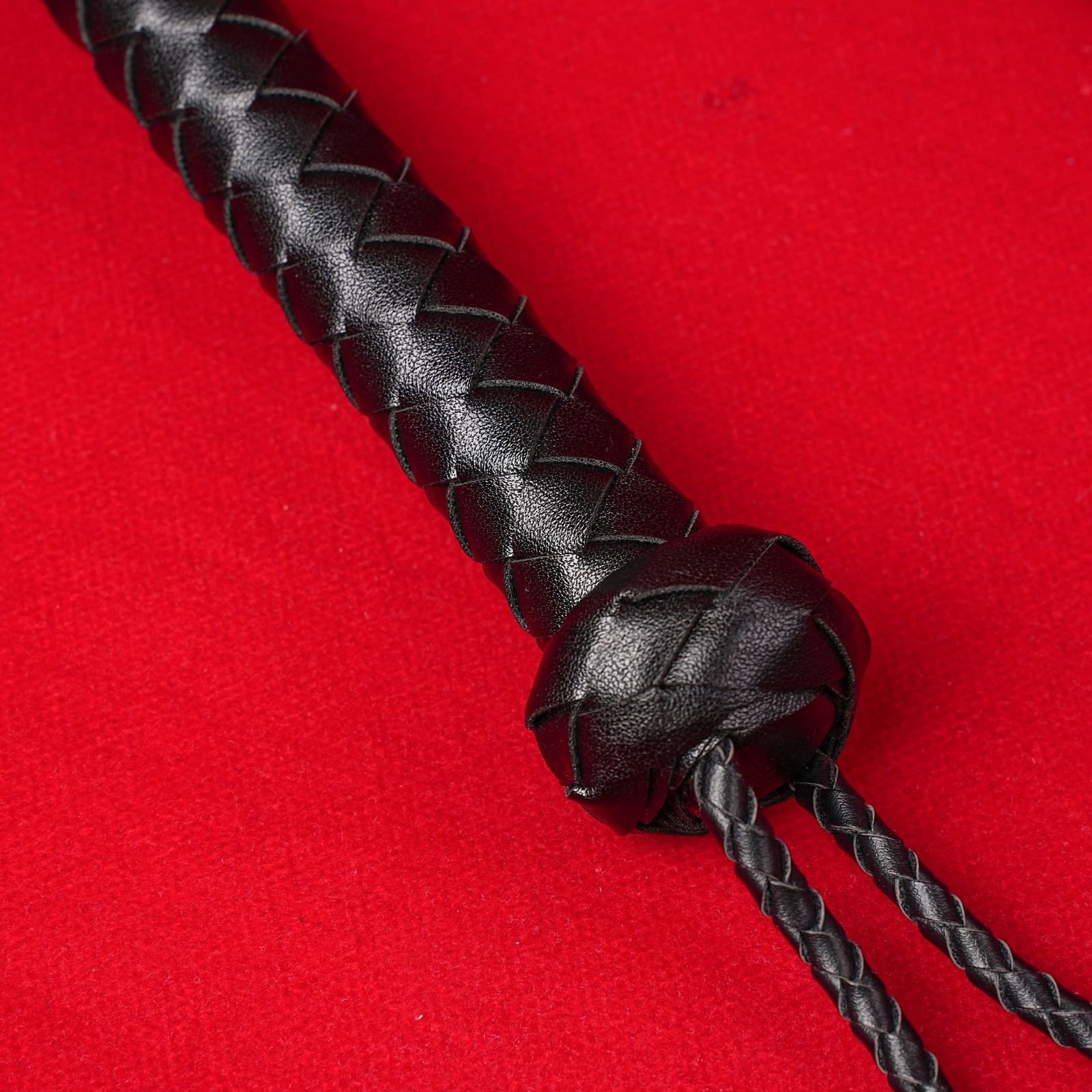 48.8in BDSM Sex Whip Spanking Handle Flogger Crop For Couples Torture Slave Game