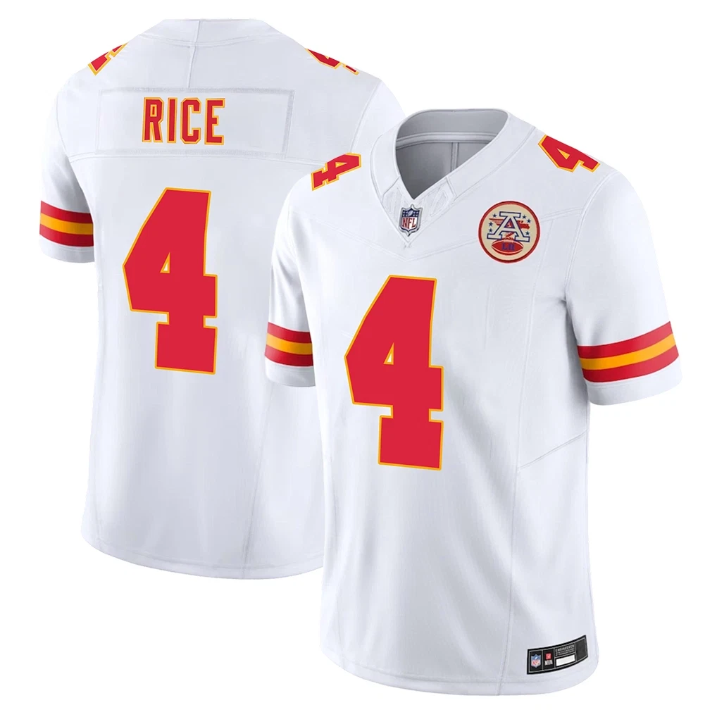 Men Chiefss #4 Rashee Rice Red/White Vapor F.U.S.E. Limited All Jersey