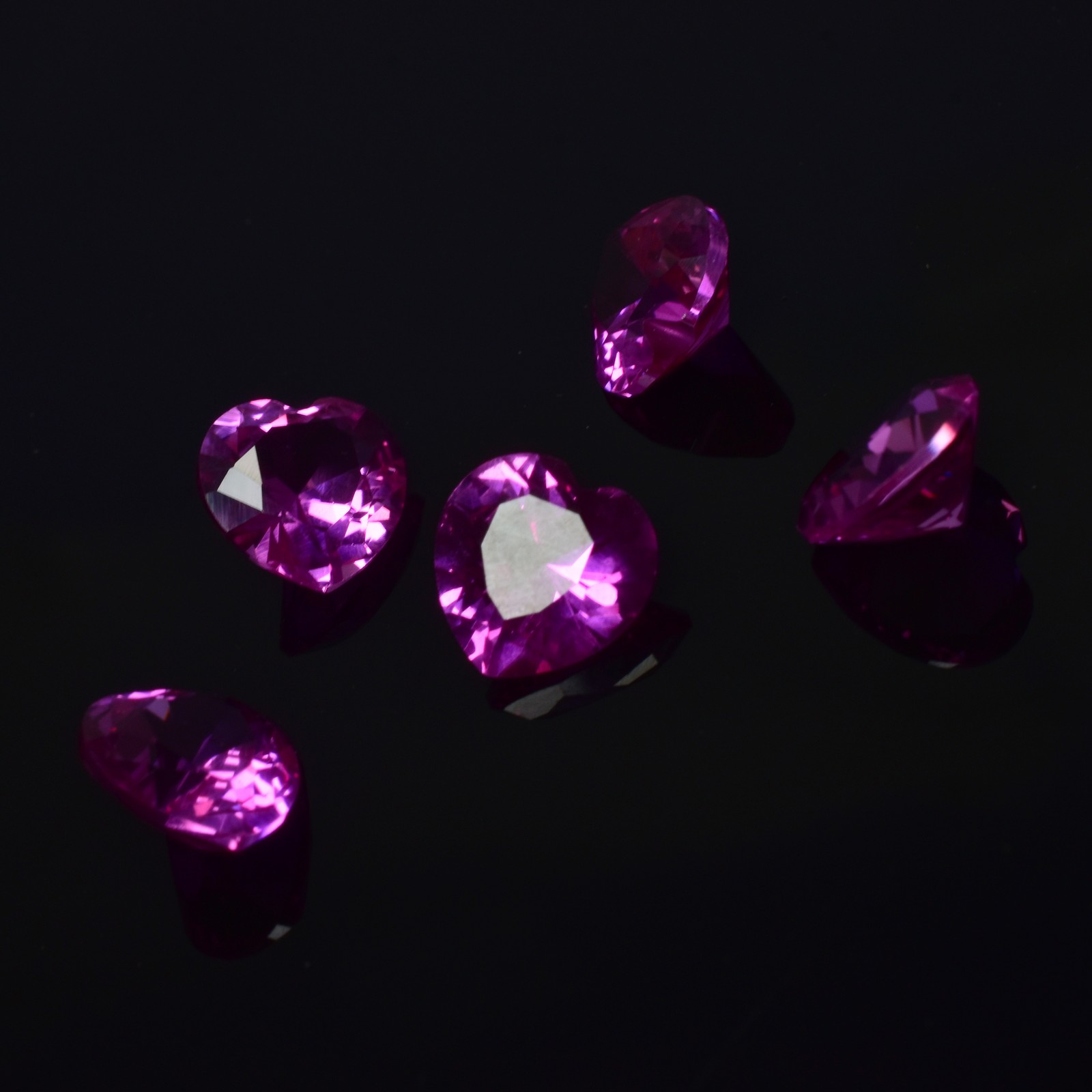 CERTIFIED Heart Cut Natural Red Ruby From Mozambique Precious Loose Gems 150 Pcs