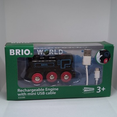BRIO World 33599 Rechargeable Engine mit Elektroantrieb, Mini-USB