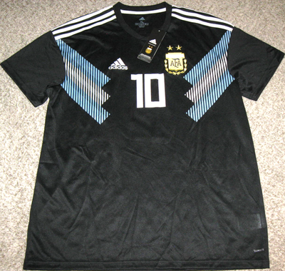 Lionel Messi Argentina 2018 World Cup Men's Black Adidas Replica