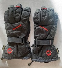 Mammut Damen Skihandschuhe Größe L, Schwarz Mit Leder Goretex