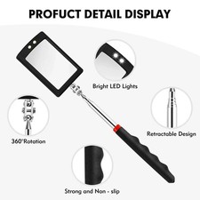 Inspection Mirror LED Lighted Mechanic Telesc...