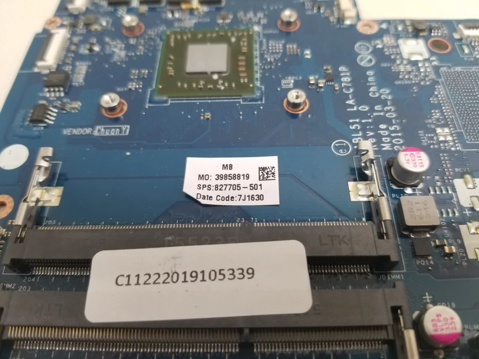 HP 15-AF Notebook AMD A6-5200 2.00 GHz DDR3 Motherboard 827705-501 - Image 4 of 4