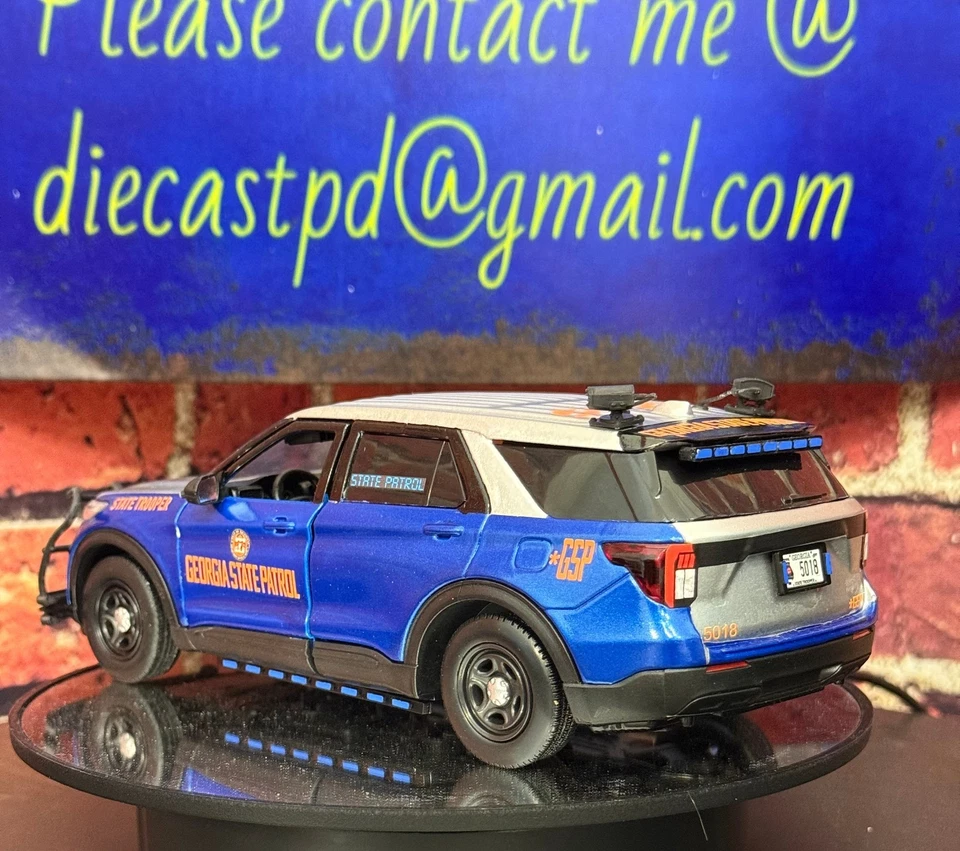Georgia State Patrol Slickktop 2025 Ford PIU Motormax escala 1/24 Foto 2 de 4