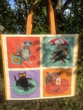 Reuseable Tote Shopping Bag CATS  Cute Beach Collectible POOL shopping