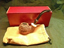 ✔️ VINTAGE NEW MARIO GRANDI FATTA IN ITALIA BENT SITTER PIPE WITH SLEEVE AND BOX