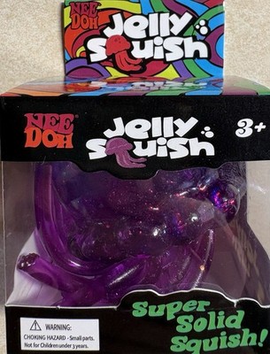 Nee Doh Jellyfish Jelly Squish Stress Toy Fidget Squeeze NeeDoh Purple AUTHENTIC