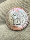 1881 Indian Cent, Gem AU+ Red Sharp Strike! High Grade Toned