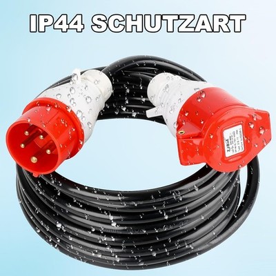 CEE Starkstromkabel 400V 16A 5-polig 5 x 2,5 mm² Verlängerungskabel 2-30 Meter