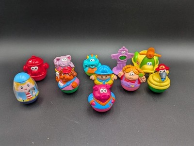 Lot x9 Hasbro Playskool WEEBLES Wobble Animals People King Queen Knight 2004