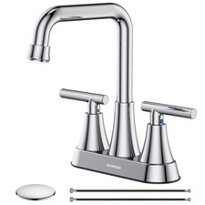 Chrome 4 inch Centerset Bathroom Faucet for Sink 2-3 Hole