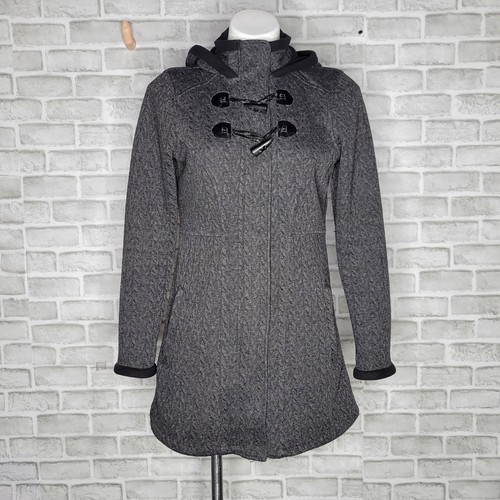 Athleta Hooded Wool Blend Toggle Peak Jacket, size Small - Picture 2 of 5