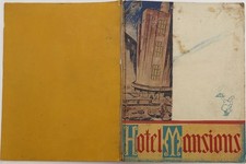 Hotel Mansions Potts Point vintage menu Sydney Australia Art Deco 1950s