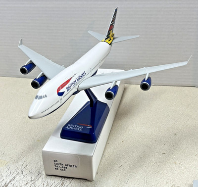 Wooster British Airways Boeing 747-400 S. Africa Tail Airplane Desk Model 1:250