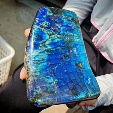 8.5LB Natural Labrador moonstone quartz free form mineral specimen  3900g