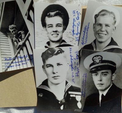 USS Indianapolis, CA35,Signed Photos, 5 Survivors, Certificate, Atomic Bomb #6