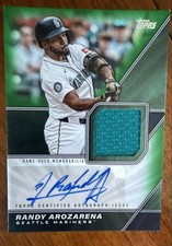 2026 Topps Series 1 - Material Autographs Randy Arozarena #MLMA-RA Green #05/99