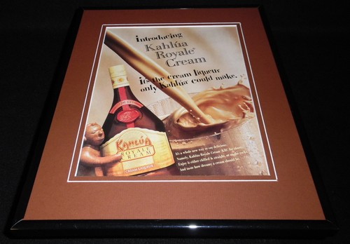1995 Kahlua Royale Cream Liqueur 11x14 Framed ORIGINAL Vintage Advertisement - 第 1/1 張圖片
