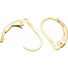 2 Gold Filled Interchangeable Leverback Earrings 14mm