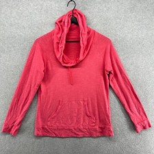 Columbia Hoodie Womens Size Small measured Pink Long Sleeve Cowl Lightweight