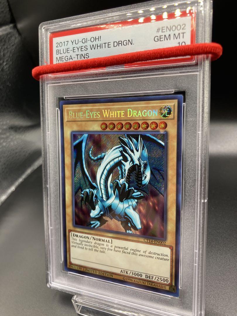 PSA 10 Blue-Eyes White Dragon Secret Rare CT14-EN002 YuGiOh English Graded