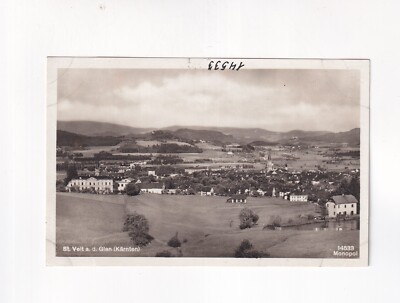 1467) Postcard ST. VEIT on the Glan Carinthia house in the foreground OLD!