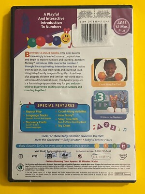 フットサルナビ 技術DVD Primeiro Baby Einstein: Numbers Nursery Discovering 1 Through 5 (DVD, 2003