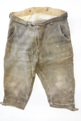 Kniebund Lederhose sämisch Elchleder weich echt Vintage schön verspeckt Gr.54 - Bild 1 von 4