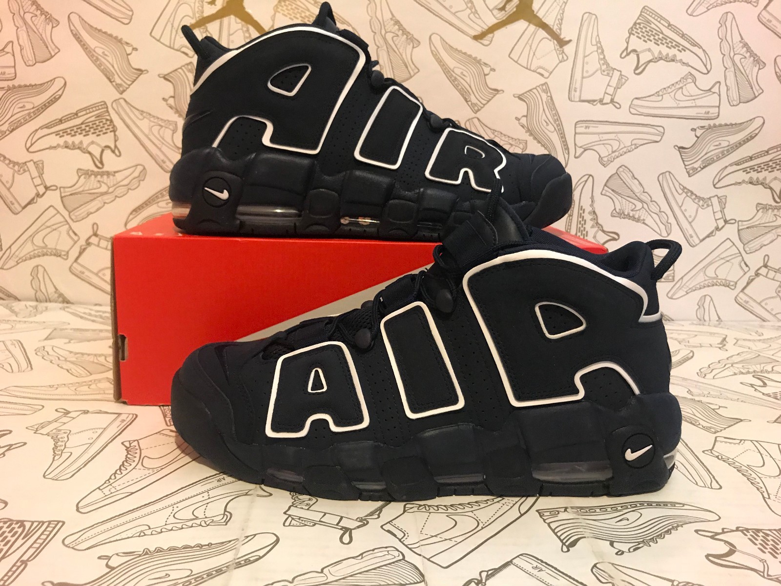 NEW AUTHENTIC NIKE AIR MORE UPTEMPO 96' OBSIDIAN NAVY WHITE 921948-400 SZ 11.5 NEW AIR AUTHENTIC NIKE AIR NEW MORE UPTEMPO 96' OBSIDIAN NAVY WHITE 921948-400 SZ 11.5 8866b5